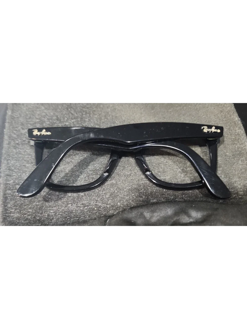 Ray Ban RB2140 901 Black Wayfarer Scratched Sunglasses Frame 50-22